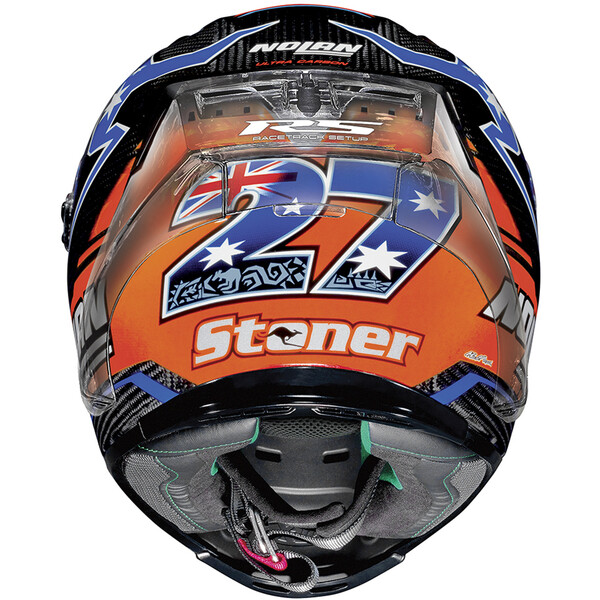 X-lite - Casque X-803 RS Ultra Carbon Replica Casey Stoner Noir / Orange / Bleu