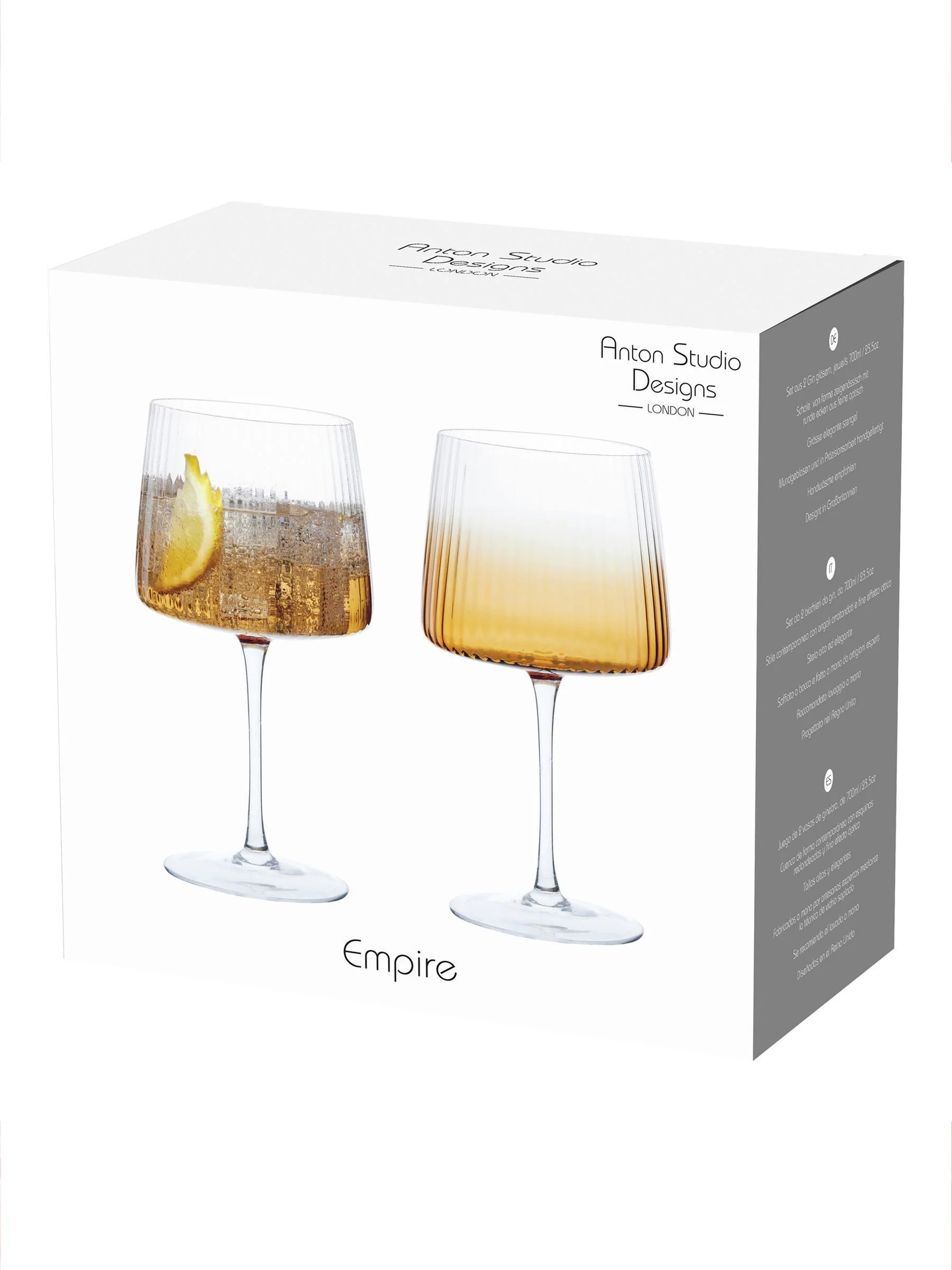 Anton Studio Designs Set van 2 Empire Gin-glazen