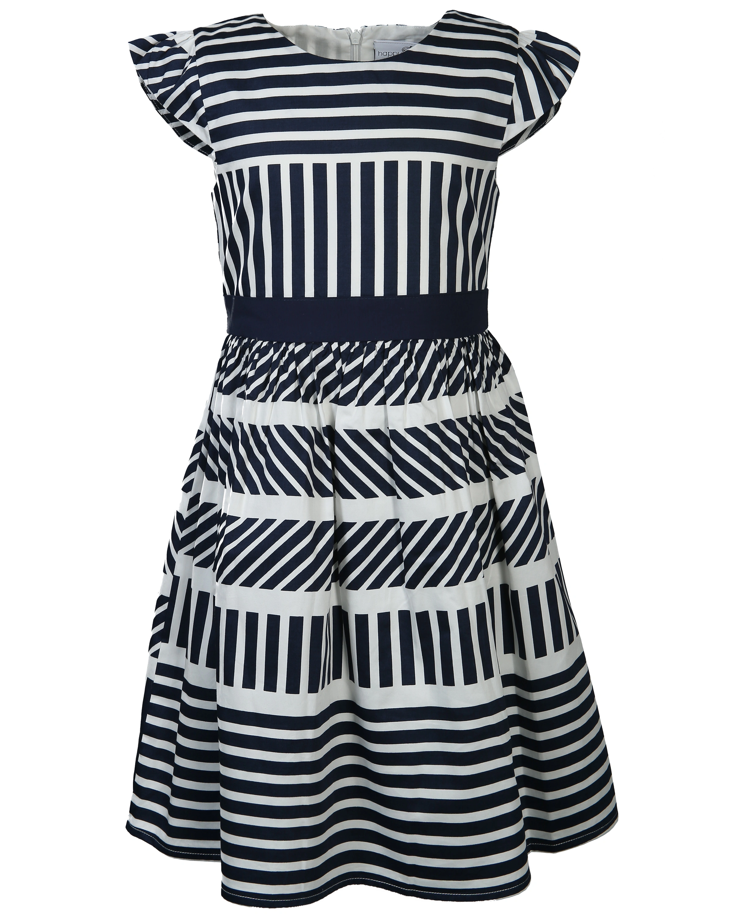 Kurzarm-Kleid MARITIMUS in navy