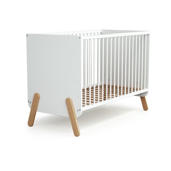Pirate Lit Bébé   Blanc et Hêtre        60 x 120 cm   de               AT4