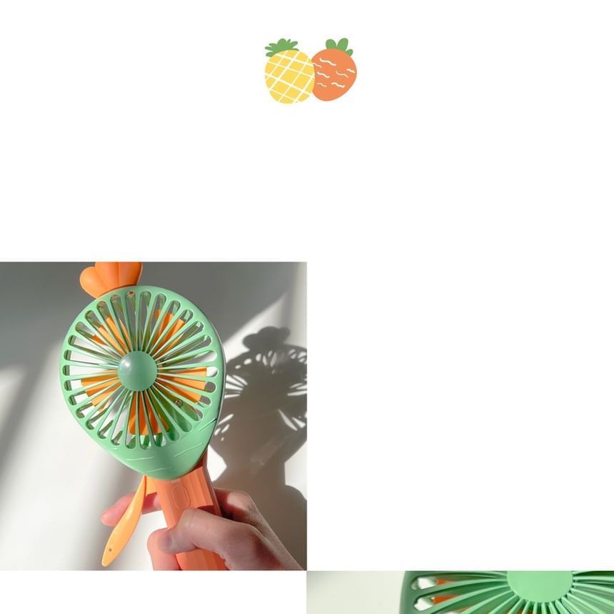 Miumi - Wortel / Ananas Plastic Hand Crank Ventilator