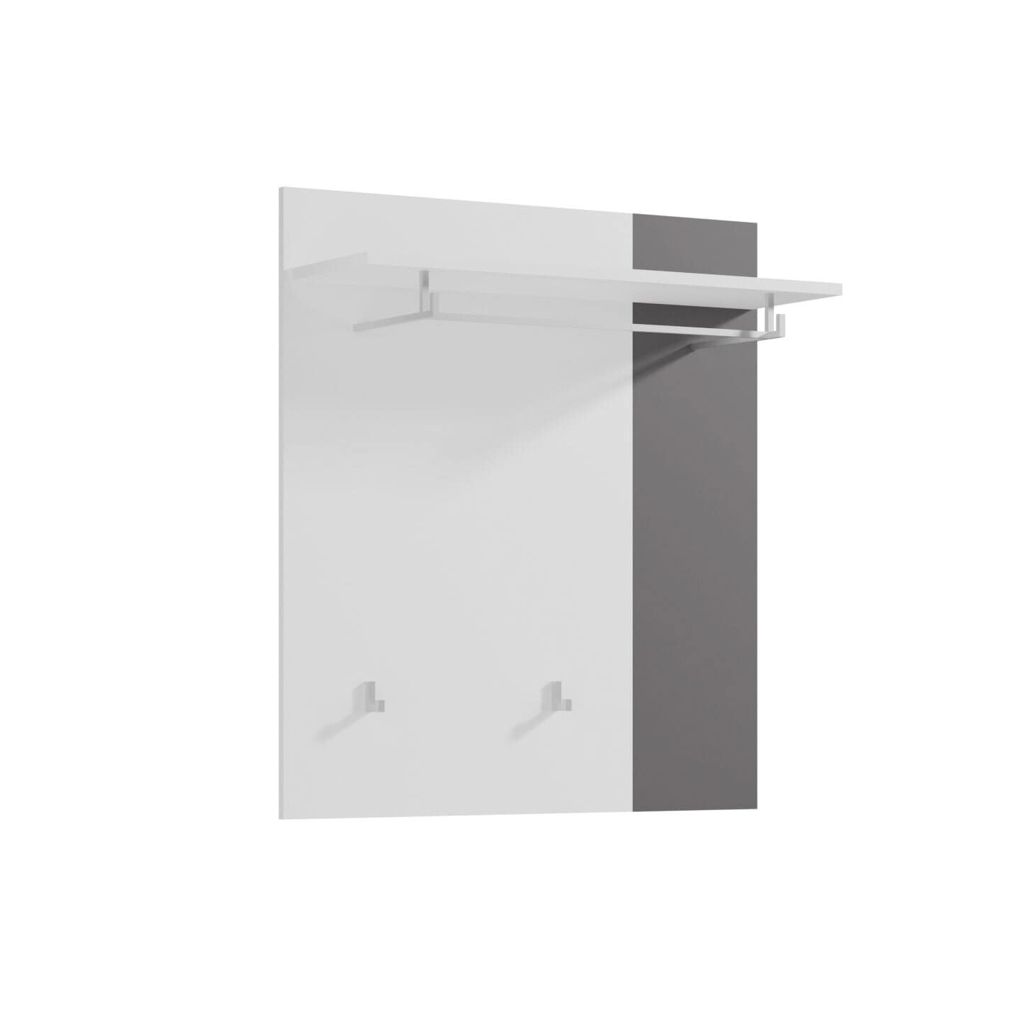 Garderobenpaneel Kato 85x91x27 cm weiß/anthrazit