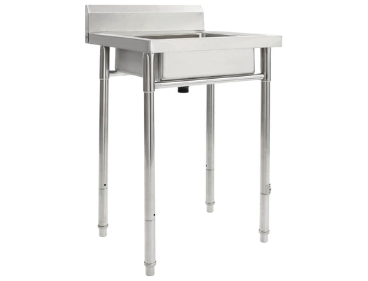 VIDAXL - Mobilier de cuisine évier de cuisine seul lavabo acier inoxydable