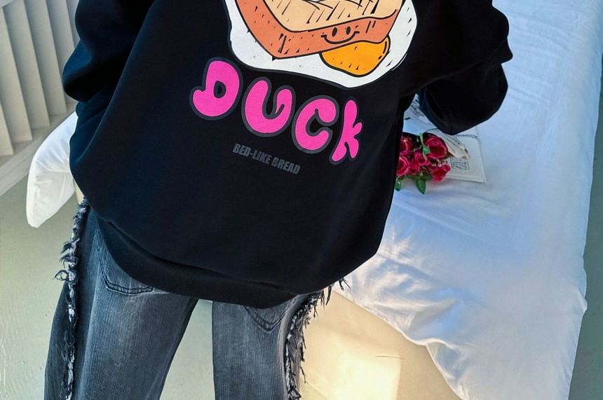 SeoulPop - Losse sweatshirt met eendenprint