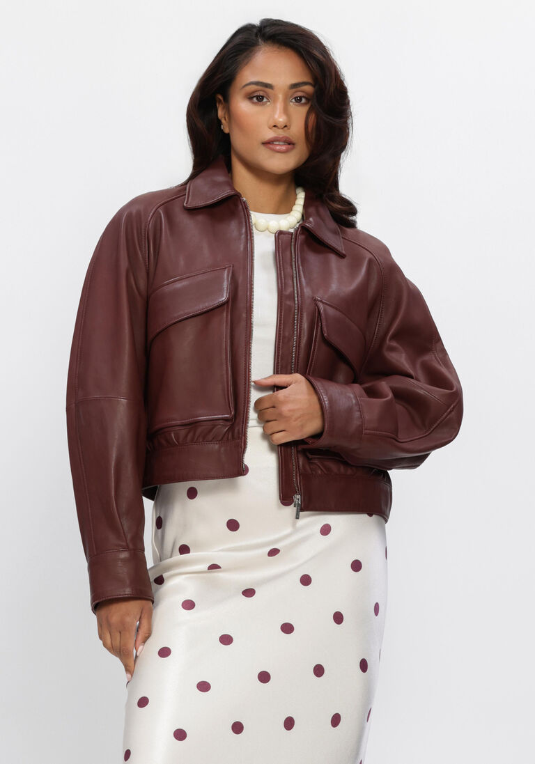 bordeaux studio ar leren jas ana sheep veg nappa