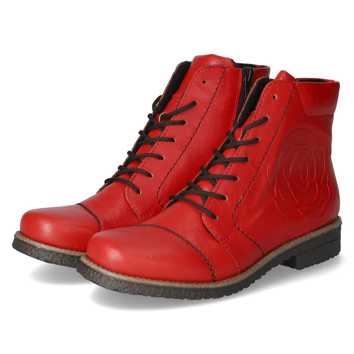 RiekerSchnürstiefeletten - rot