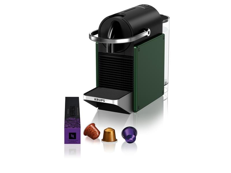 Krups Kaffeemaschine Nespresso Pixie XN3063CH Dunkelgrün Elegante Kapselmaschine
