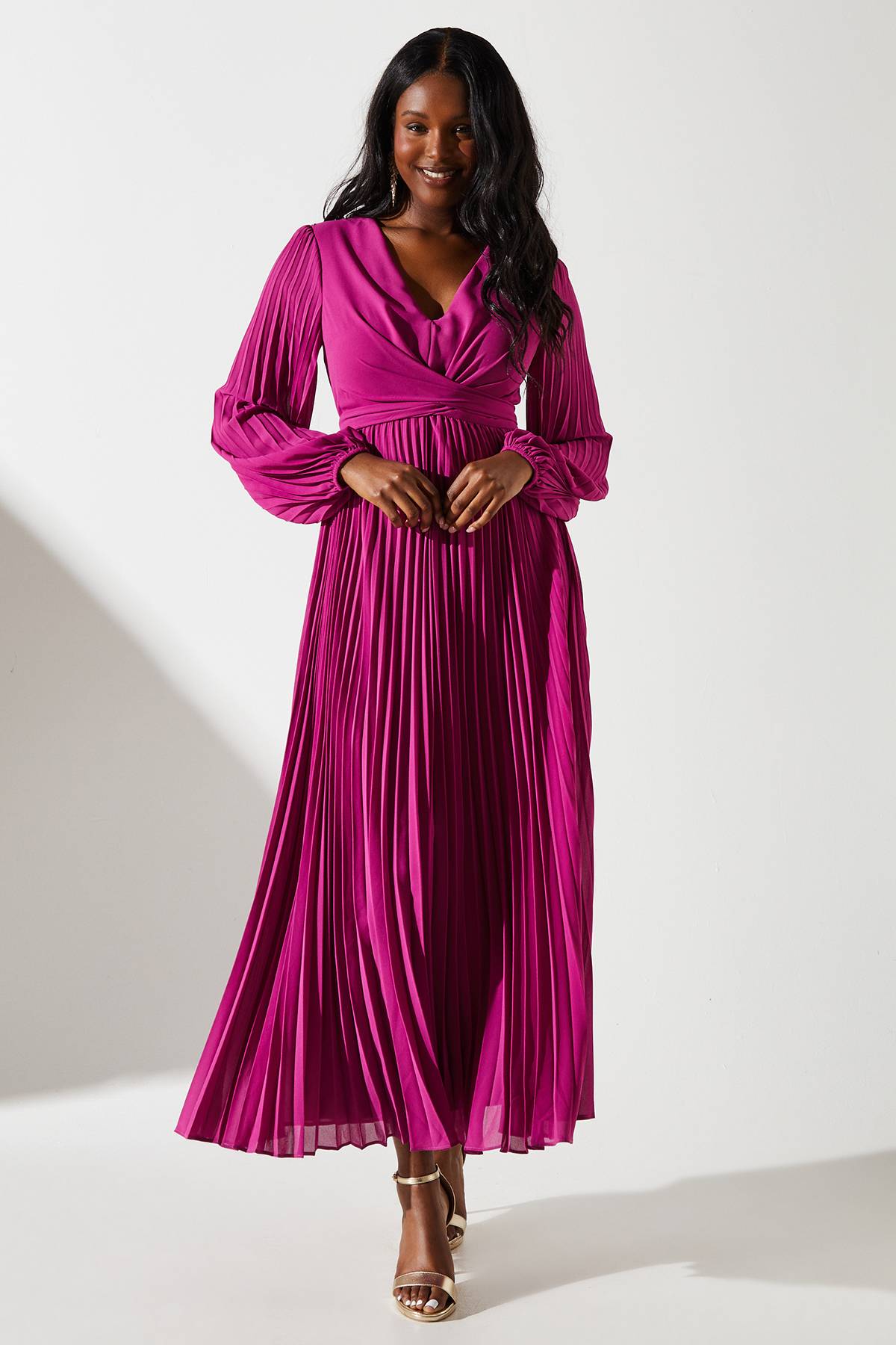 Coast Robe Portefeuille Plissée à Devant Croisé