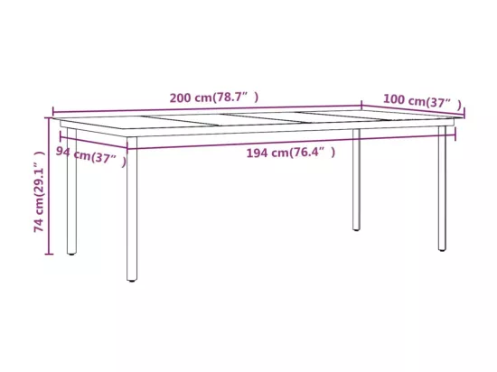 Ensemble à manger de jardin coussins 7pcs Gris et noir