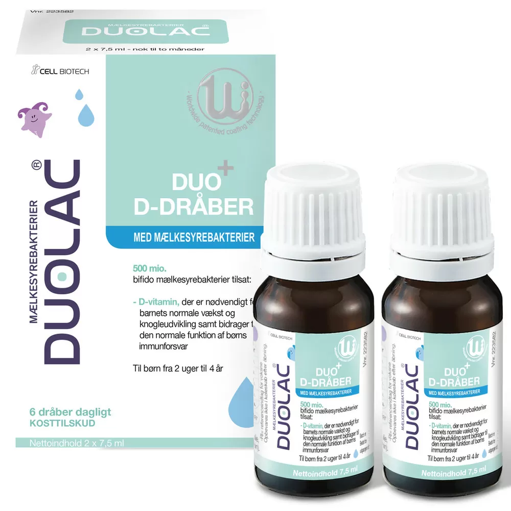 Duolac Duo  D-dråber -  2 x 7,5 ml