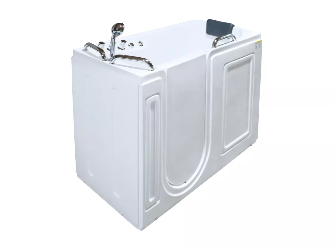 Baignoire balnéo avec porte - 1 place assise - 355L - 134,5 x 67,3 x 106 cm - BURAM