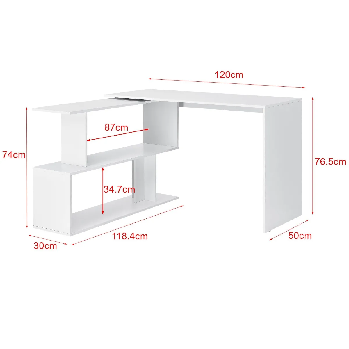 Bureau gigogne Helloshop26 - Blanc