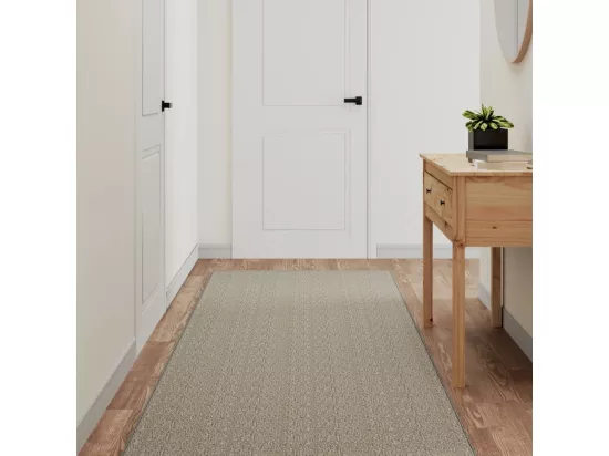 Tapis de couloir aspect sisal argenté 80x250 cm