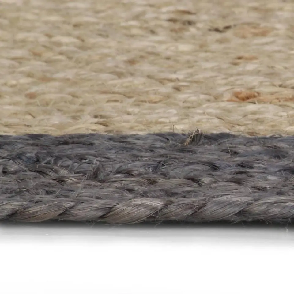 vidaXL - Tapijt - Grijs - Jute - 90 cm
