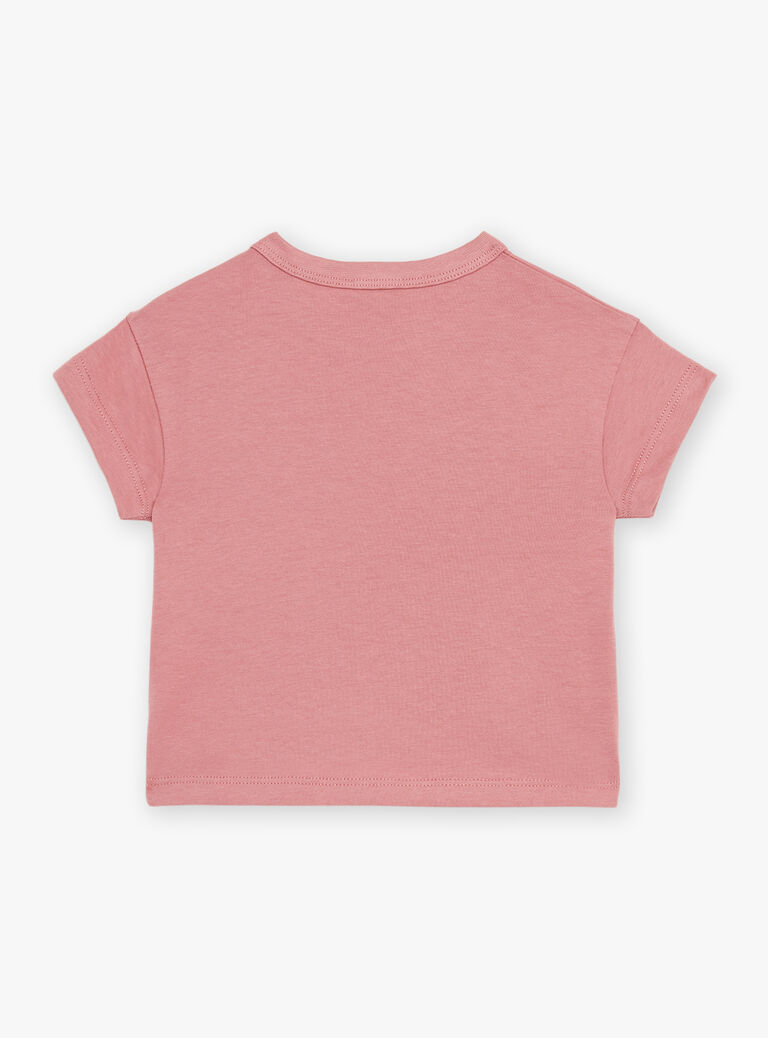 T-shirt rose vintage avec animaux
