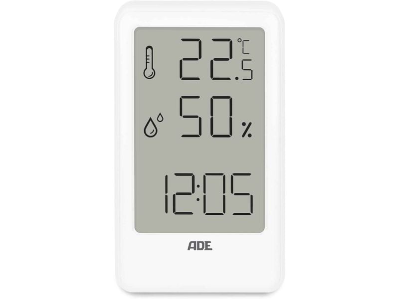 ADE Wetterstation Thermo-Hygrometer 11 cm, Weiss Thermisches Hygrometer