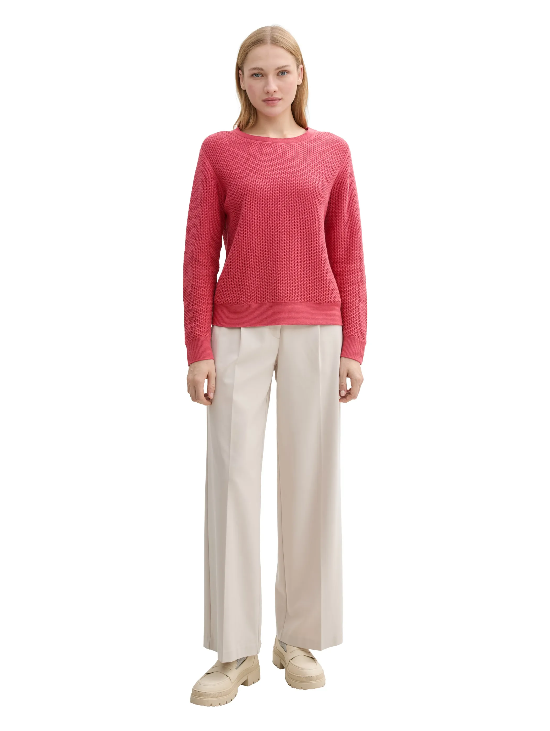 Damen Strukturpullover
