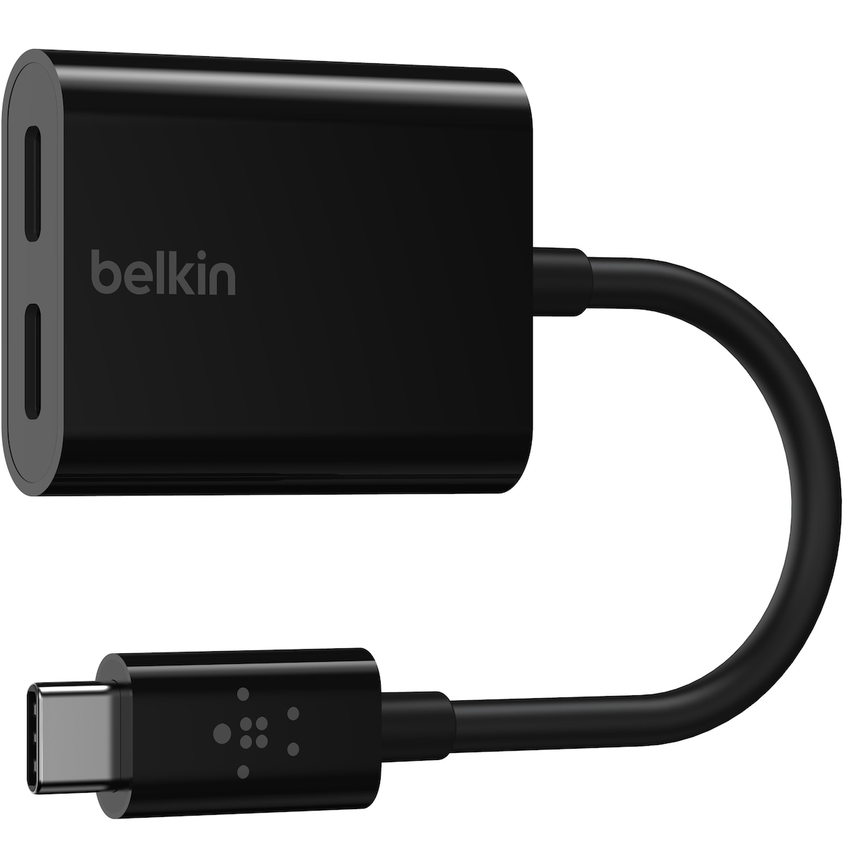 Belkin USB-C lyd og ladeadapter (sort)