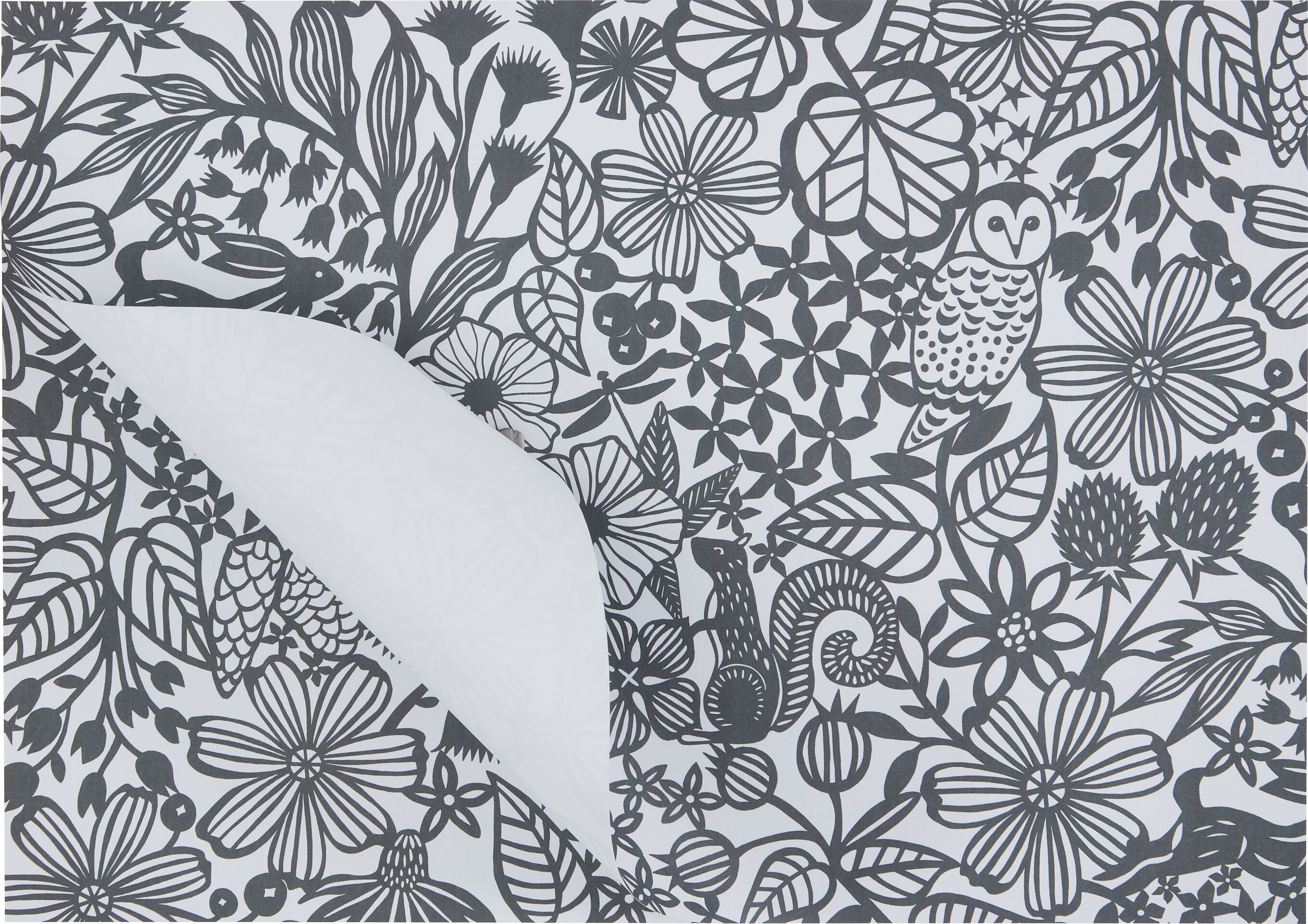 ANDRIN Papiertischset - Grau / B: 42.0 cm x T: 30.0 cm x H: 0.1 cm