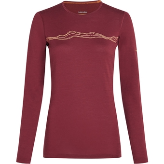 Icebreaker Merino 200 Oasis Crewe Funktionsshirt Lang Port Damen