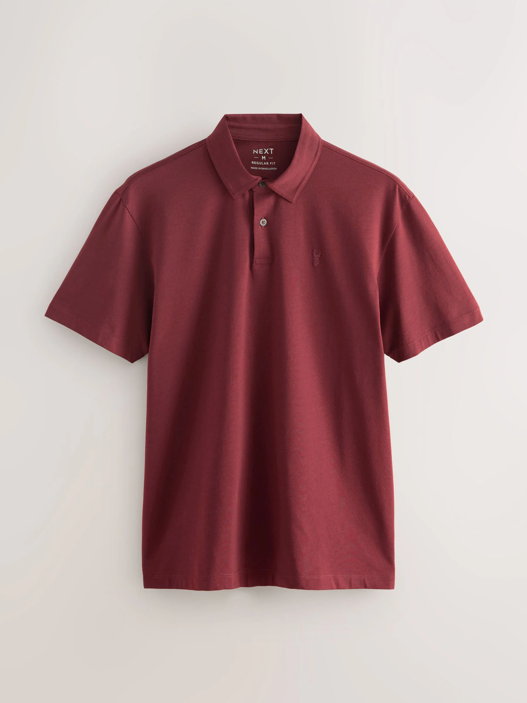 Blauwgroen/Zwart/Roest Rood - Set van 3 jersey poloshirts met korte mouwen