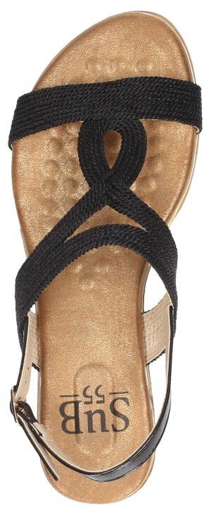 Sub55 Sandalen Plat zwart