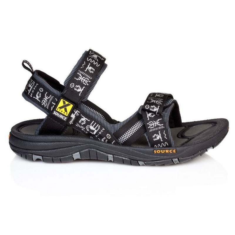 Source Gobi Black heren Inca sandalen