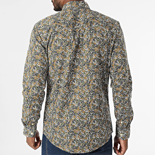 Chemise Manches Longues Sky Life Blanc Beige Floral