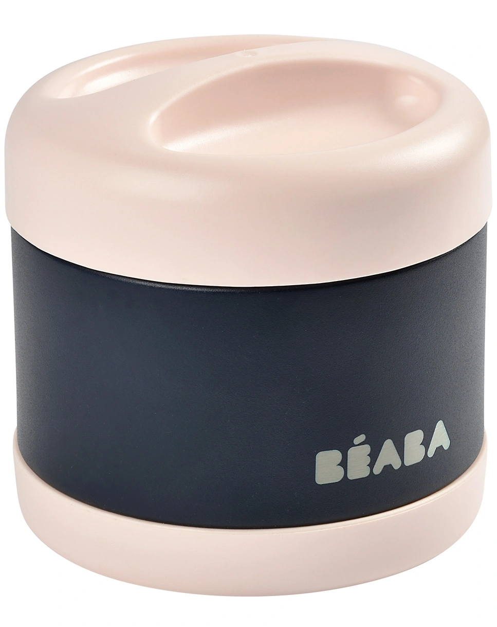 Edelstahl-Thermobehälter LUNCH (0,5L) in light pink/nightblue