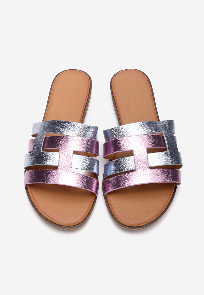 Pantoufles sans talon fuchsia Cicada