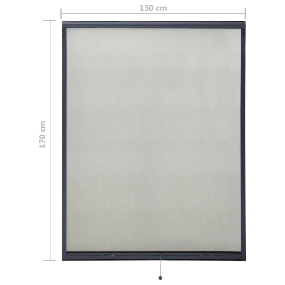 Moustiquaire à rouleau pour fenêtres anthracite 130x170 cm