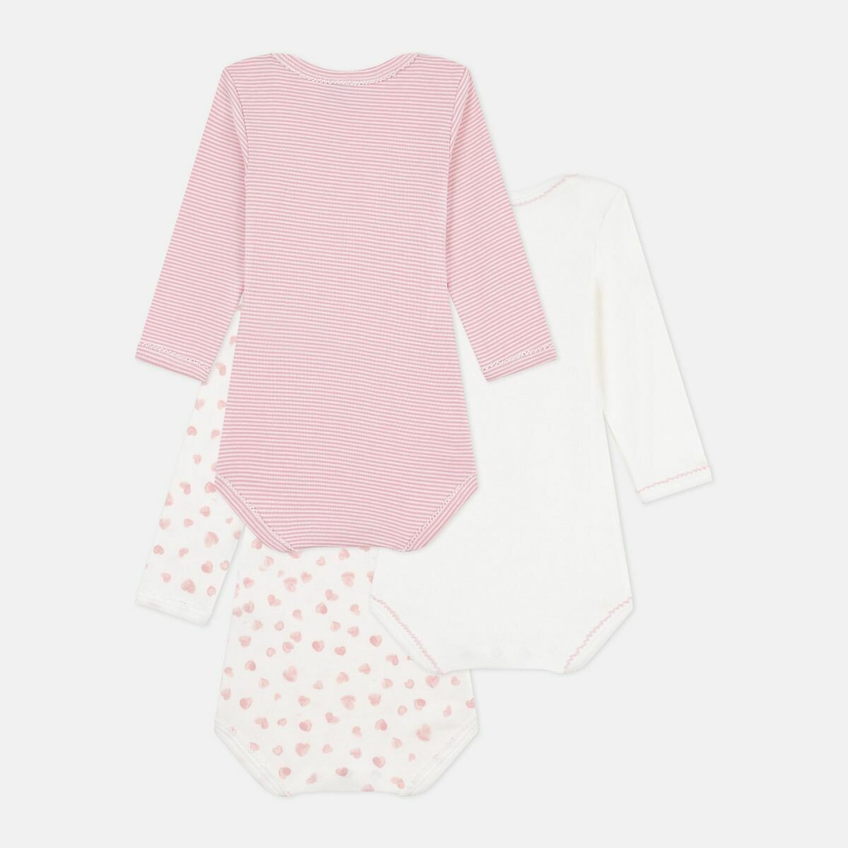 PETIT BATEAU<br>Conjunto de 3 bodies de manga comprida