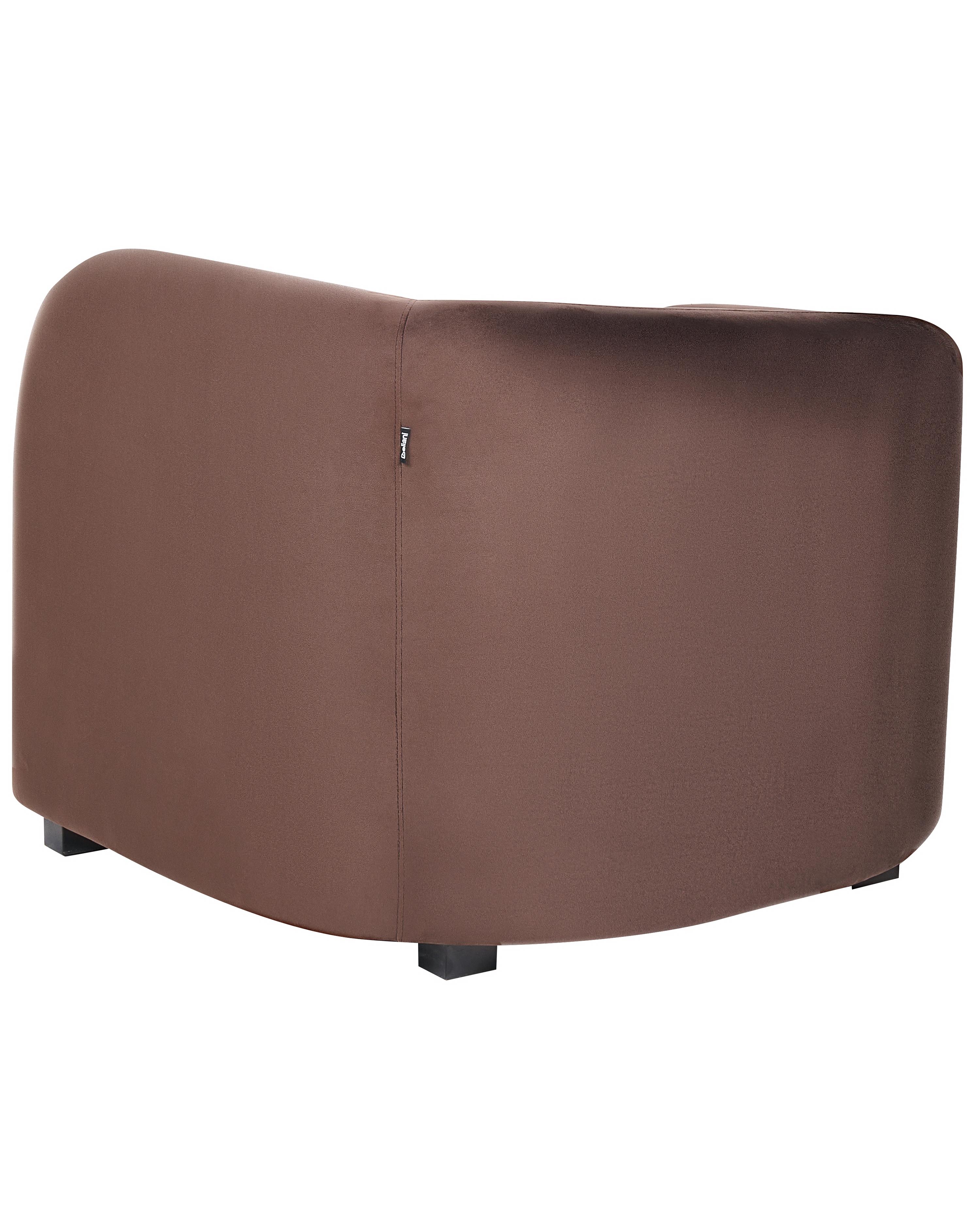 Fauteuil VELTADA Fluweel Donkerbruin