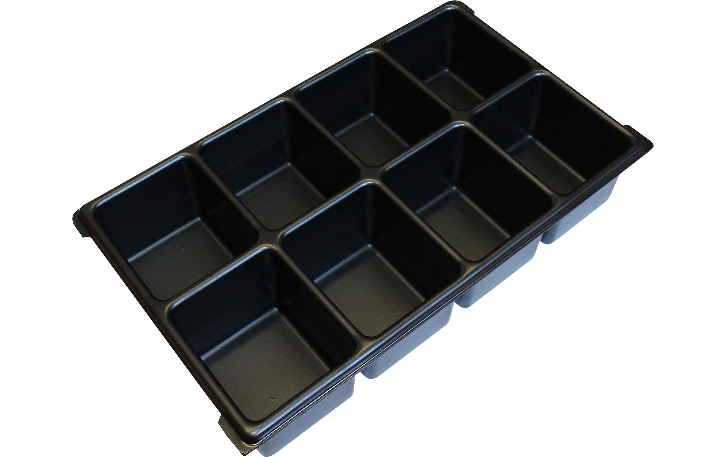 Kleinteileeinsatz XL-Boxx mit 8 MuldenKleinteileeinsatz mit 5 Mulden
