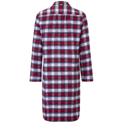 Damen-Nachthemd Flanell gemustert, Rot