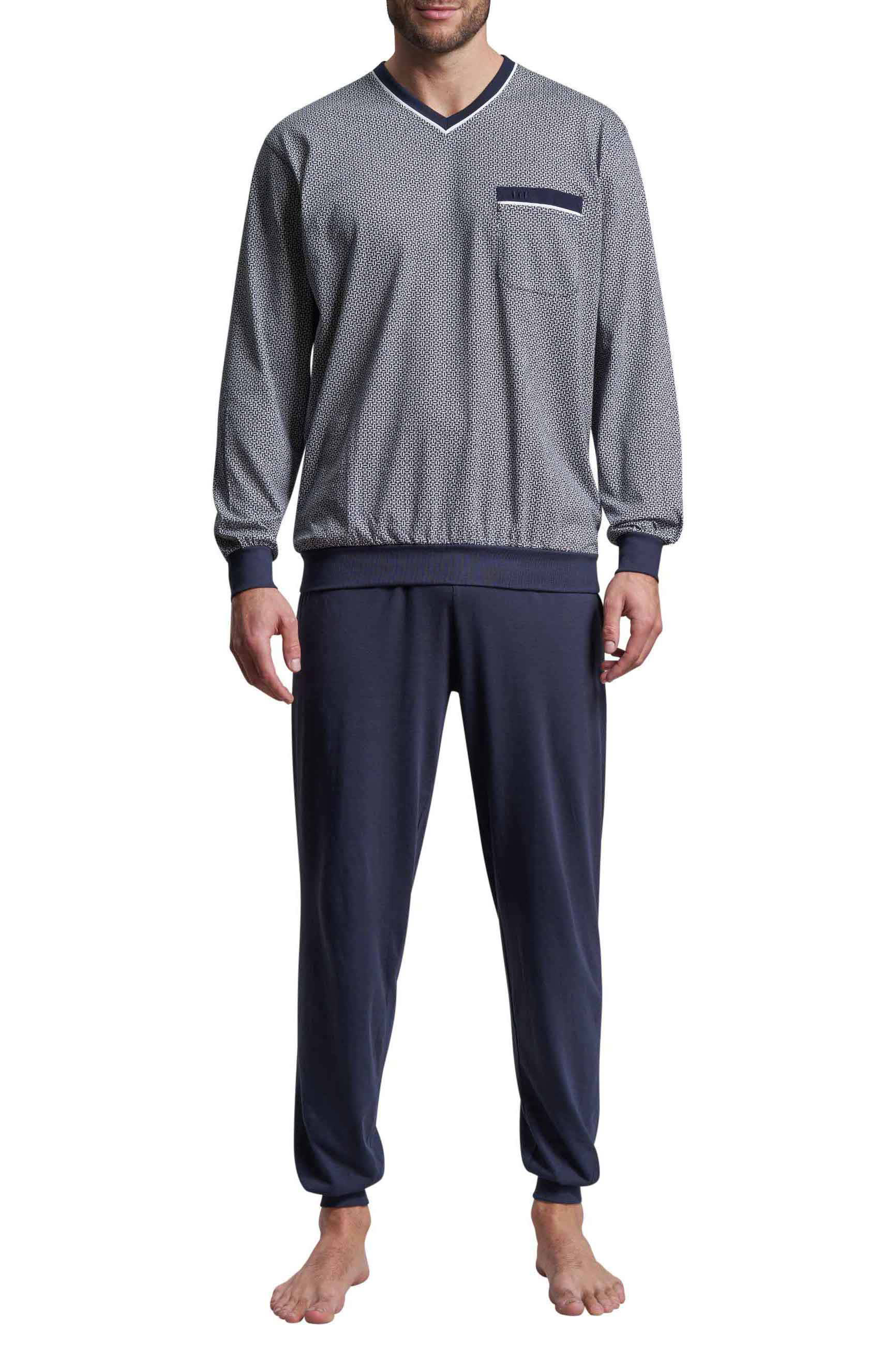 Götzburg pyjama donkerblauw/wit