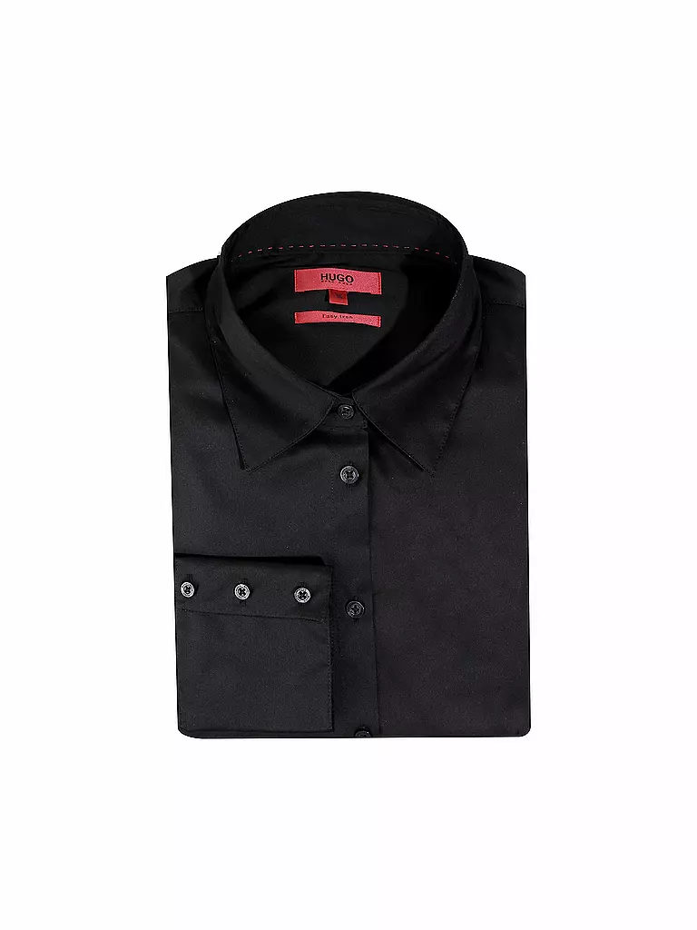 HUGO Bluse Slim Fit schwarz