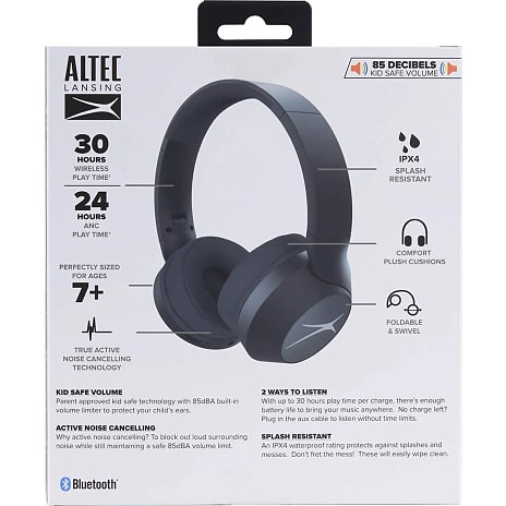 Altec Lansing kid anc bt 2i1 on-ear høretelefoner - sort