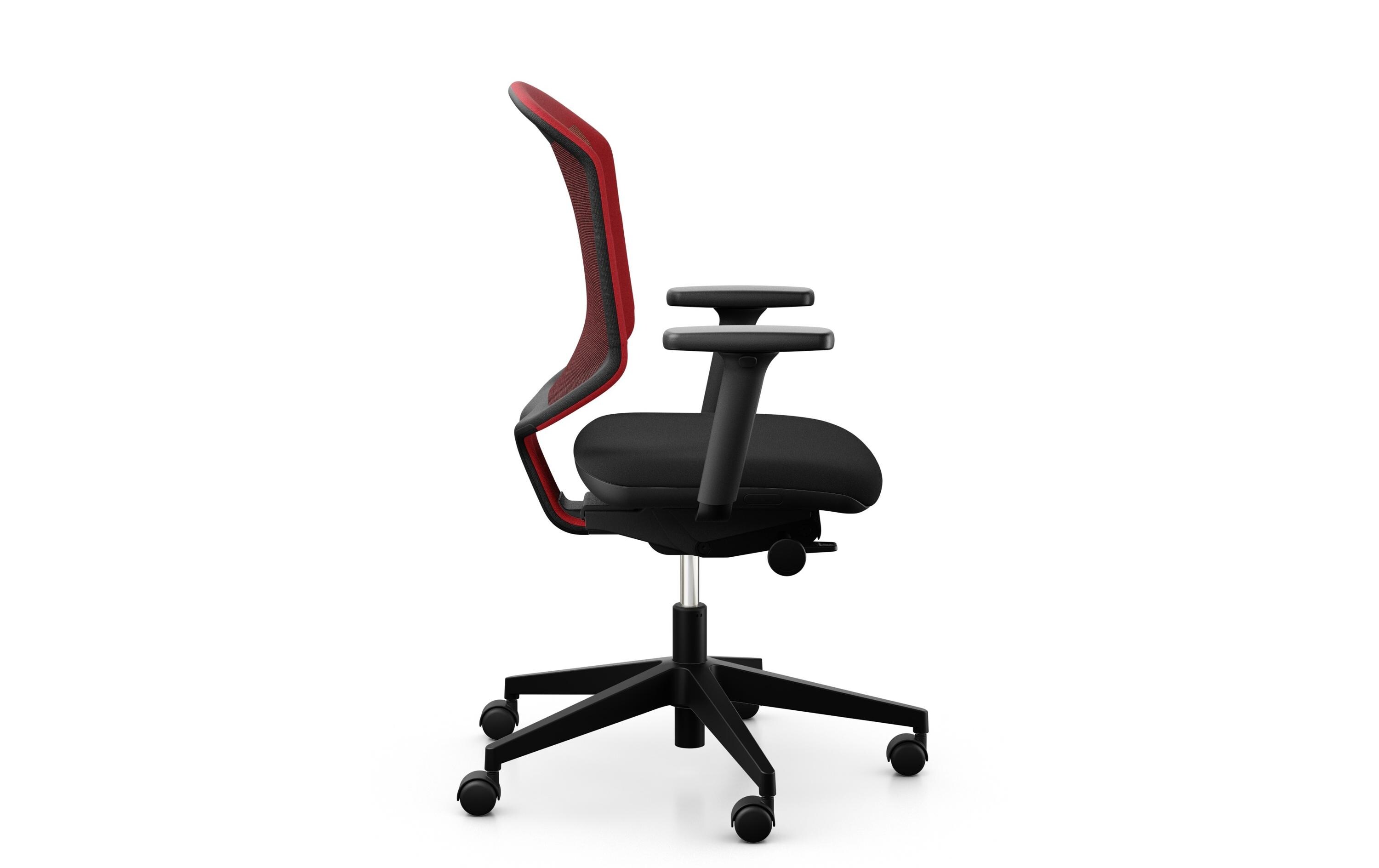 Bürostuhl Chair2Go 434 Schwarz/Rot<br>Drehstuhl mit hohem Sitzkomfort