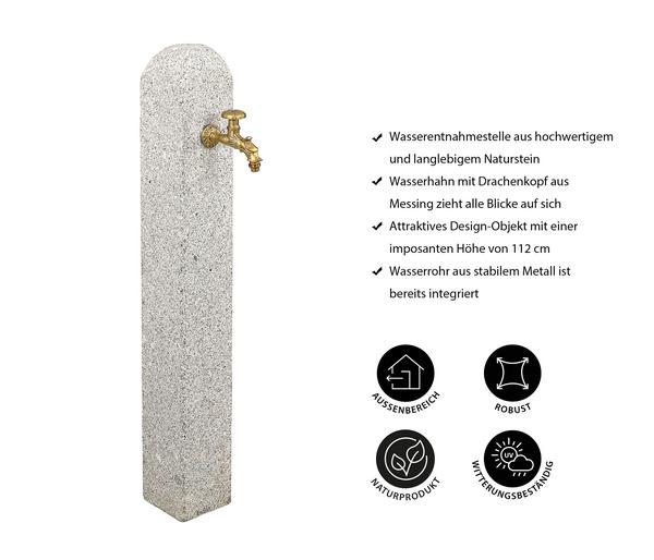 Dehner Granit-Wasserzapfsäule, ca.
