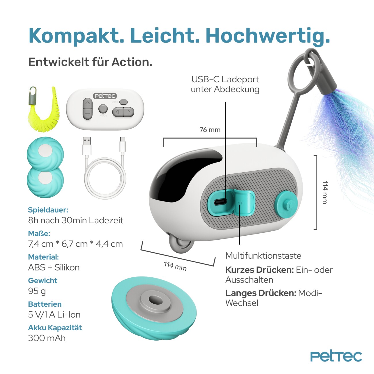 PetTec Pet Toy RC Car - interaktives Katzenspielzeug
