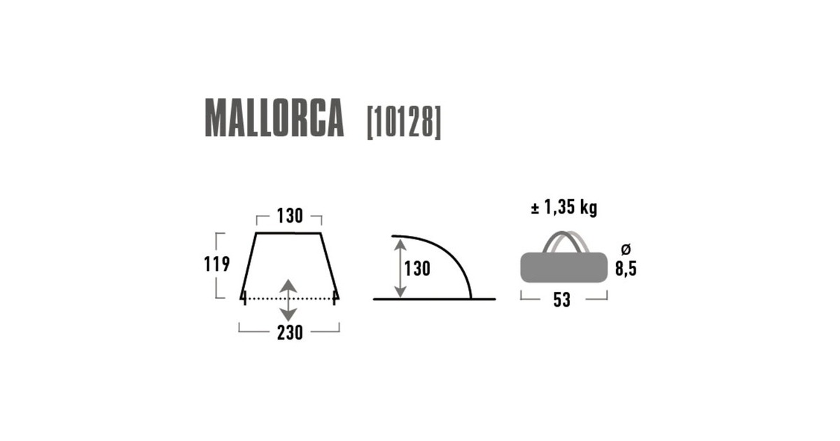 High PeakMallorca tent  (Blauw/grijs)