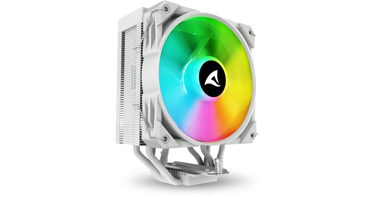 SharkoonA40 RGB CPU-koeler  (Wit, 4-pins PWM fan-connector)