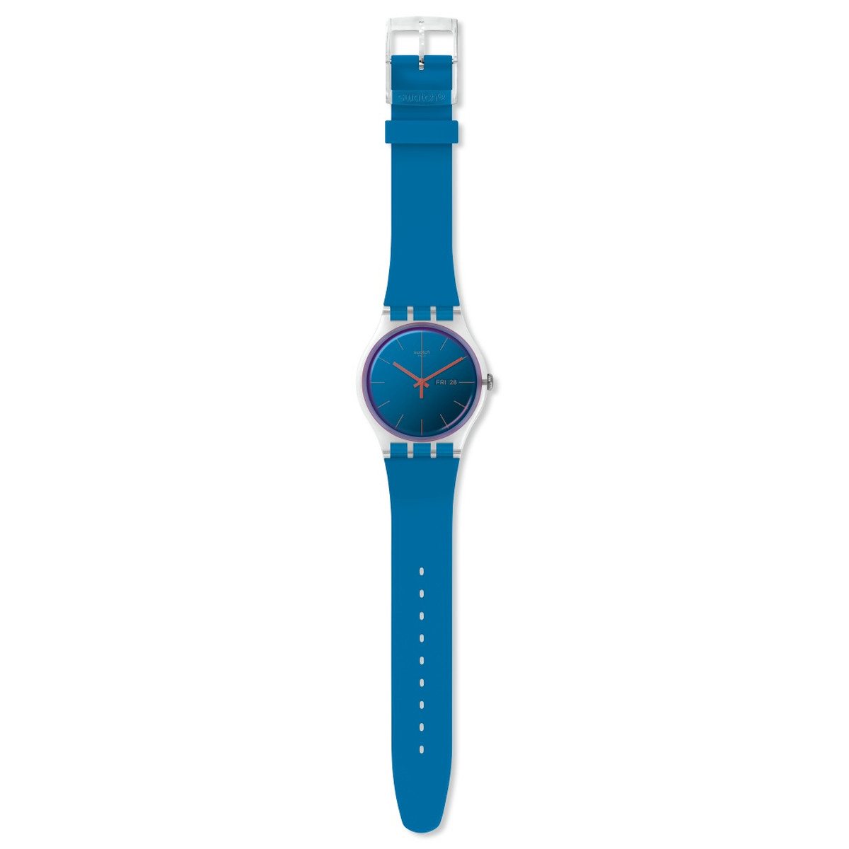 Montre Swatch New Gent biosourced Polablue matériaux biosourcés bleus