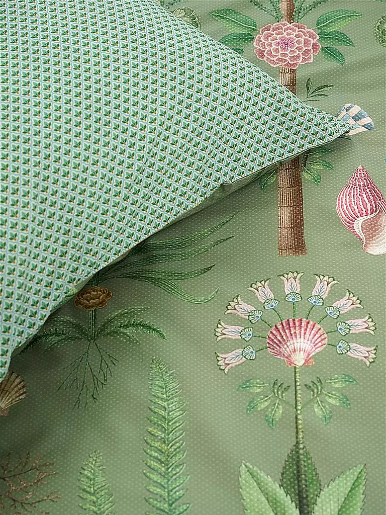 PIP STUDIO Perkal Bettwäsche BAMBOLEO 70x90cm/140x200cm Gruen grün