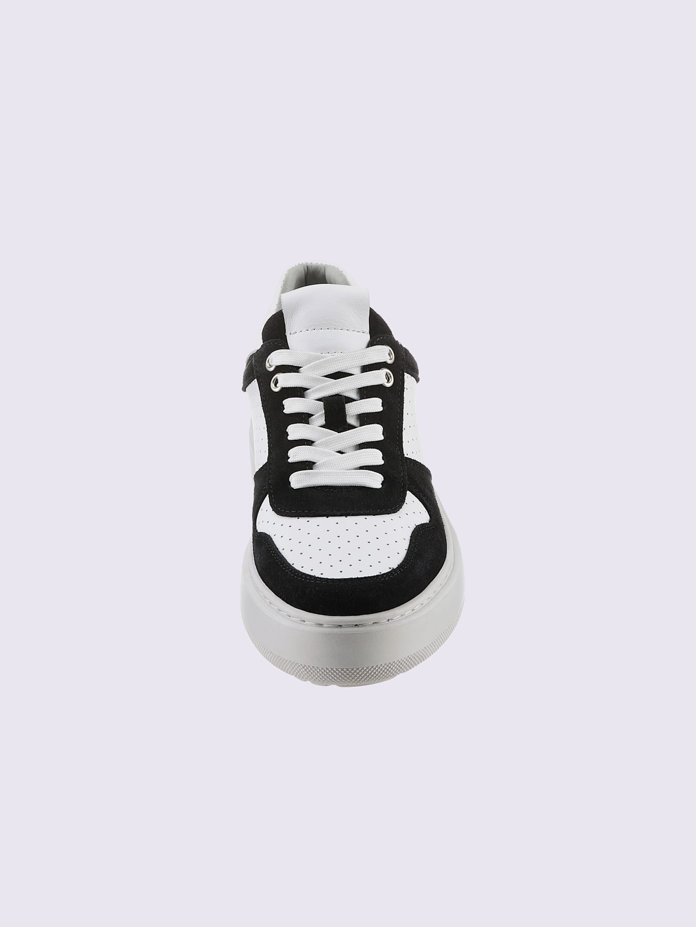Baskets cuir de bœuf nappa et velours