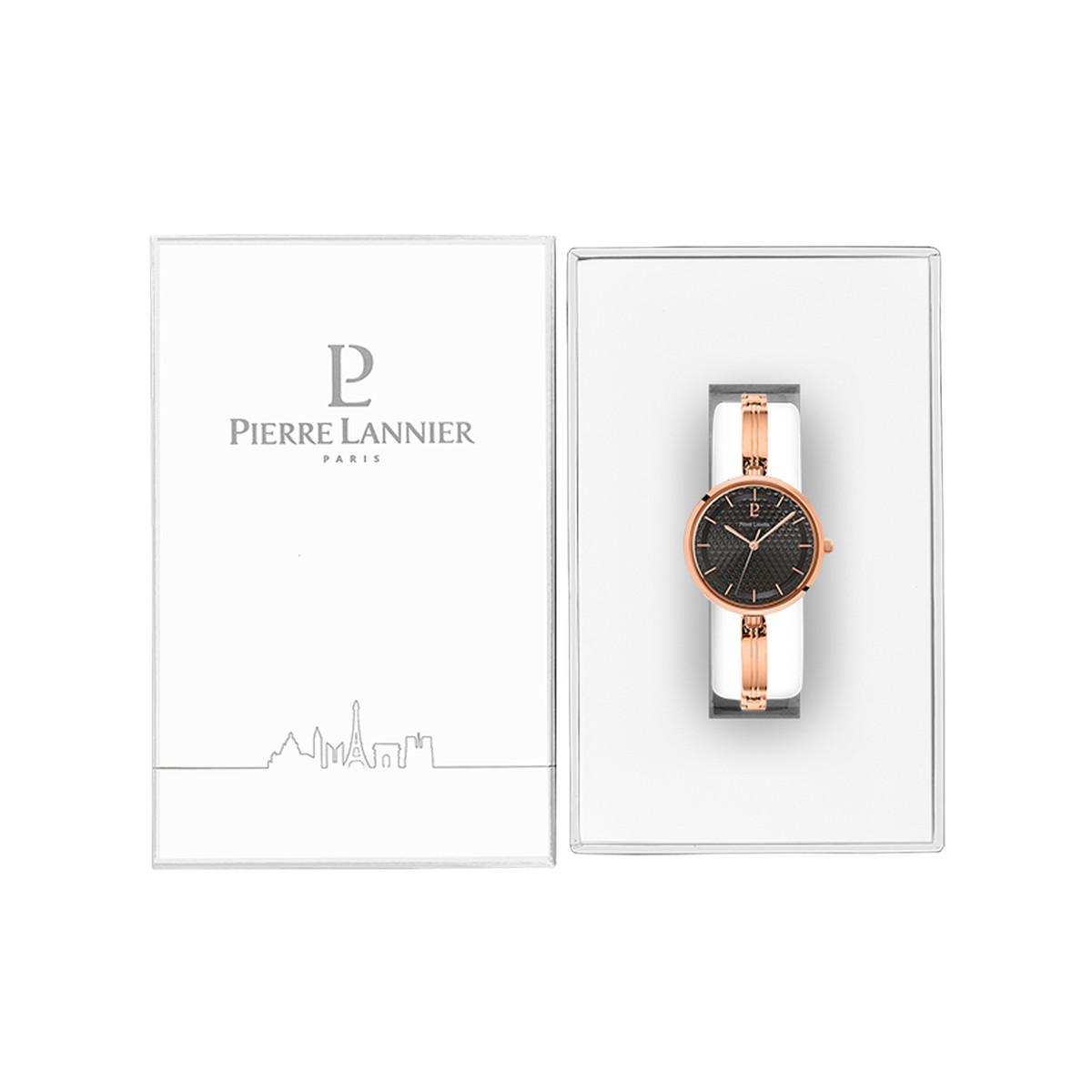 Montre PIERRE LANNIER pretty femme bracelet acier doré rose