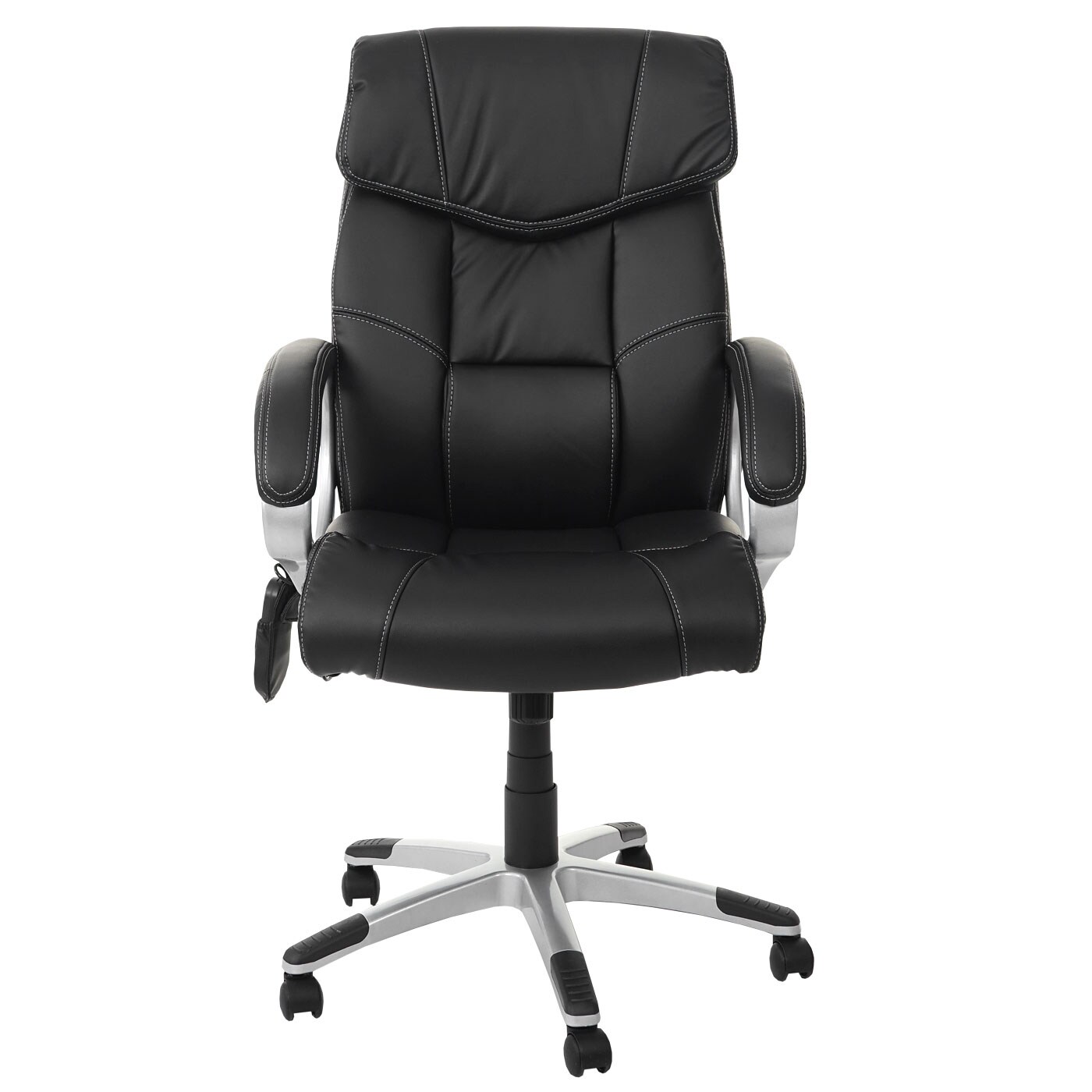 Massage-Bürostuhl MCW-A71, Drehstuhl Chefsessel, Heizfunktion Massagefunktion Kunstleder ~ schwarz
