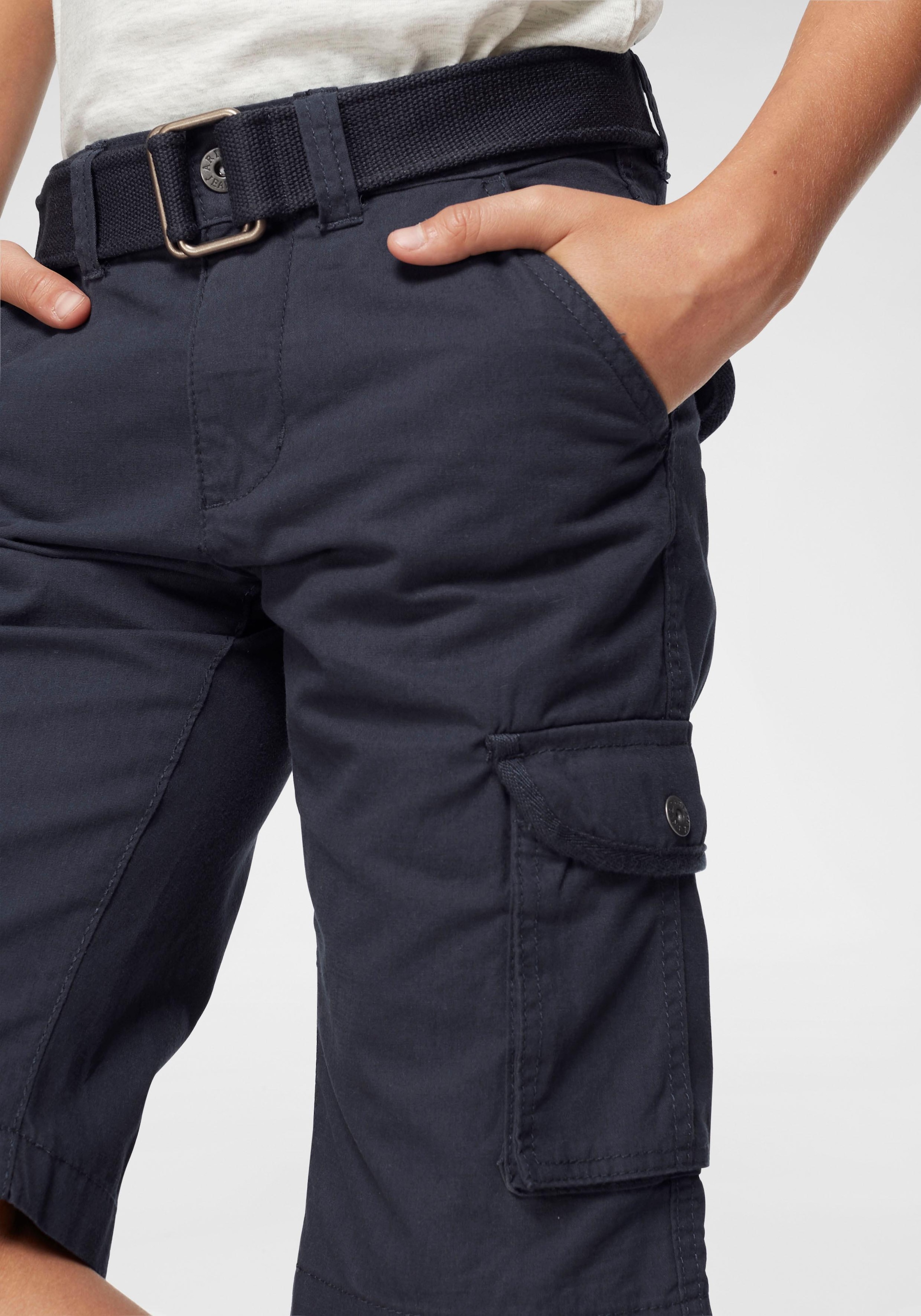 KIDSWORLD Shorts »2tgl. Bermudas mit Gürtel«  mit Textilgürtel für Jungen