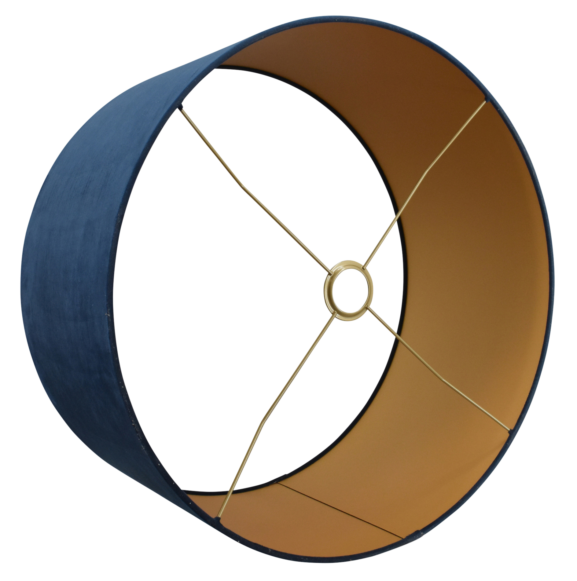 Lampenkap Alice blauw op goud 50x50x25cm
